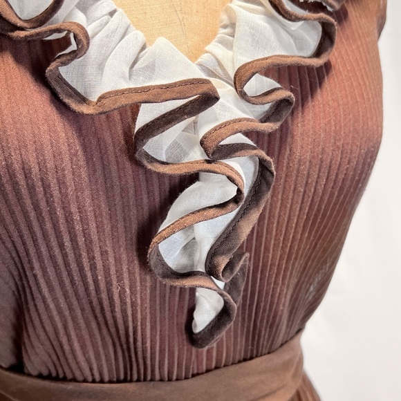 VINTAGE MCM mid century‎ Miss Elliette ruffle accordion pleated dress 60s 50s - Picture 5 of 17